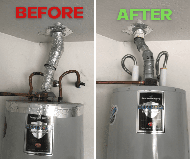 Picture of Water Heater Repair Before and After
